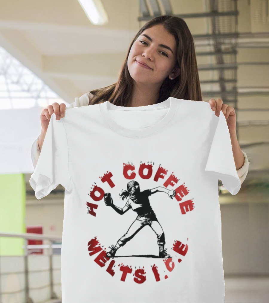 Hot Coffee Melts ICE Roller Derby Girl T-Shirt