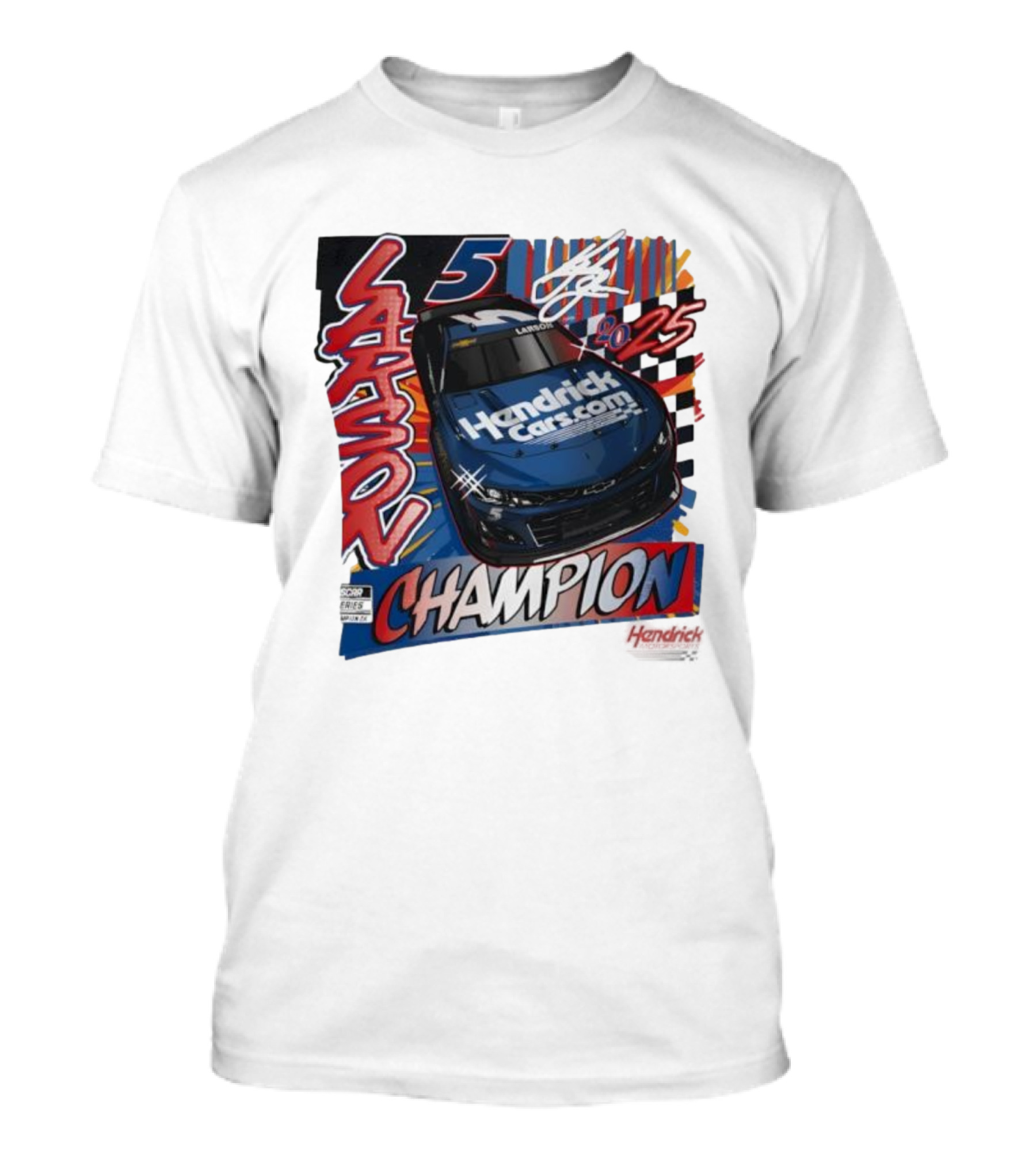 Kyle Larson 5 Champion Hendrick Cars 2025 NASCAR Cup Series T-Shirt