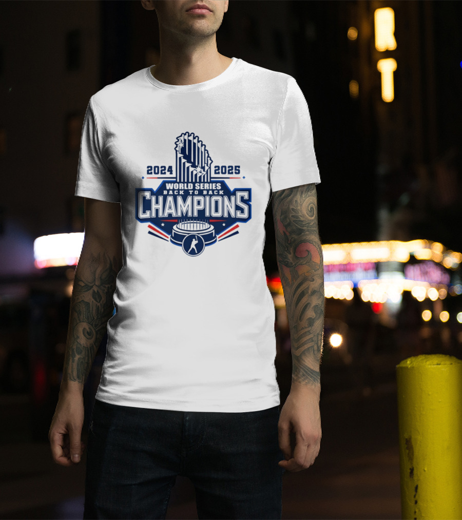 Los Angeles Dodgers World Series Back To Back 2024 2025 Champions MLB T-Shirt