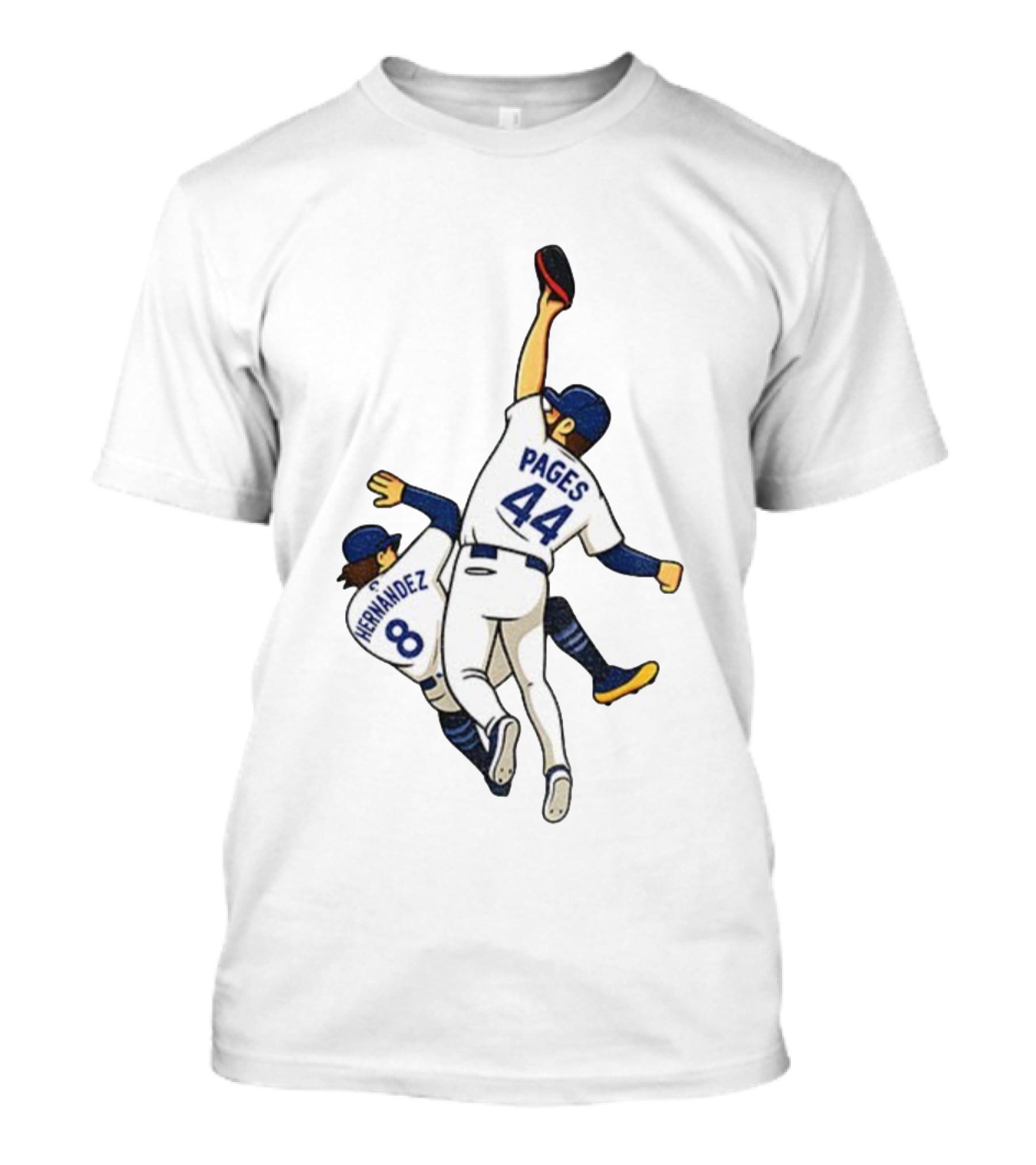 Pages Hernandez 9th Inning Catch World Series Dodgers 44 Number 8 Baseball T-Shirt