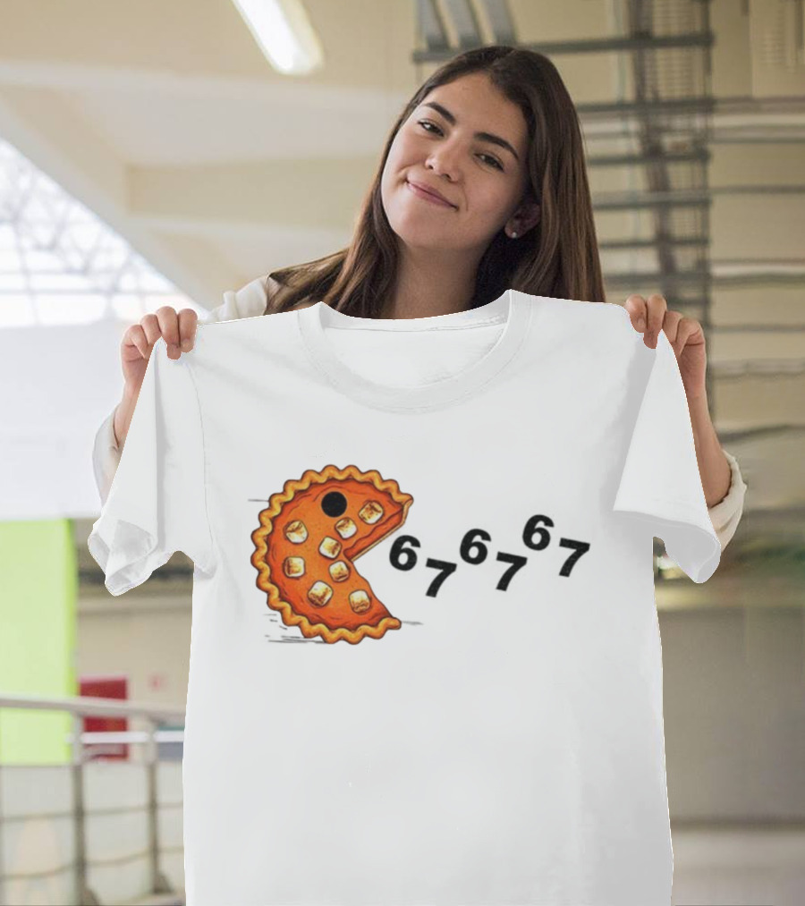 Pacman Pumpkin Pie Eating Ghosts Happy Fall Meme 67 T-Shirt