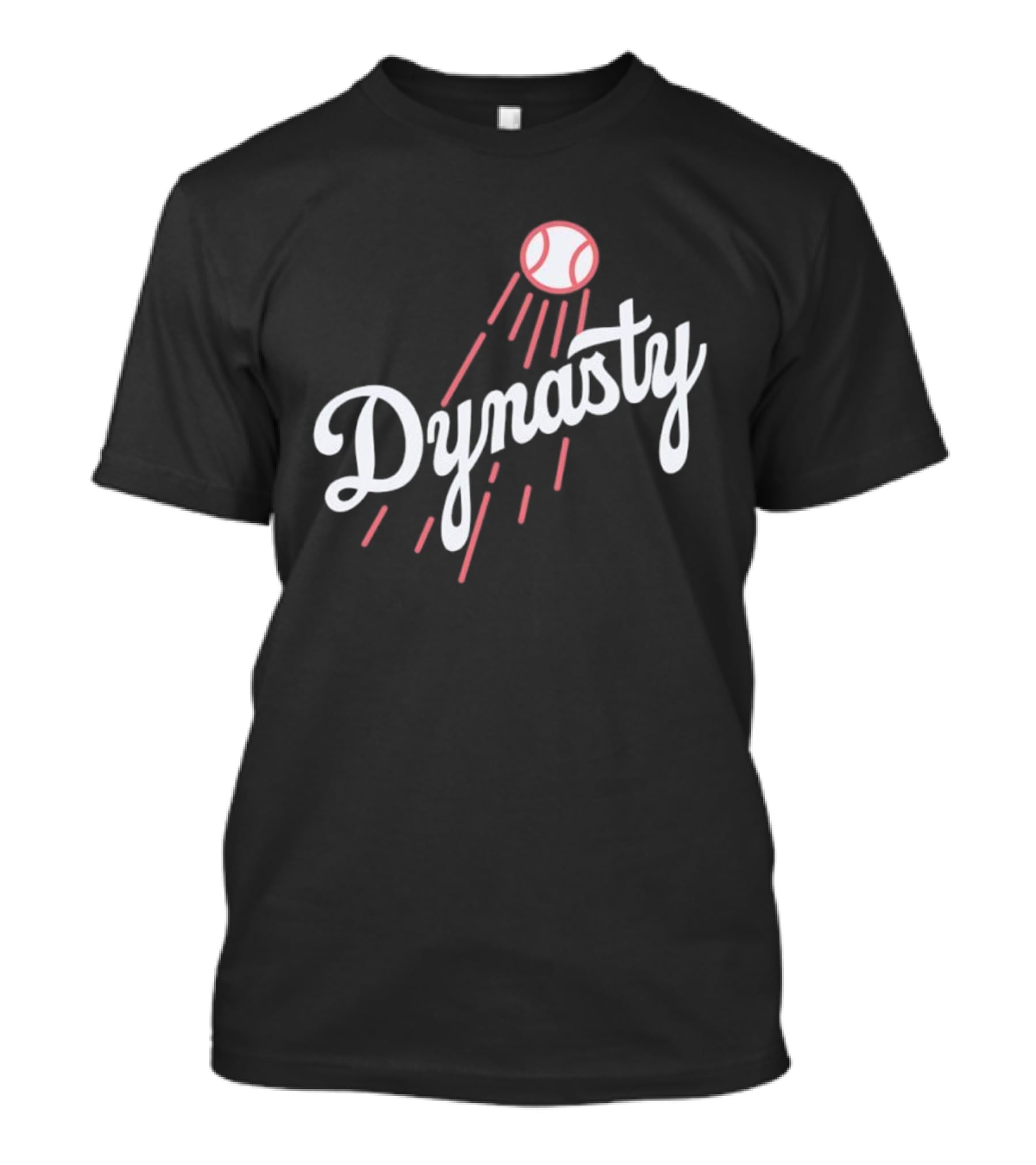 Dynasty Baseball Script With Red Streaked Ball T-Shirt