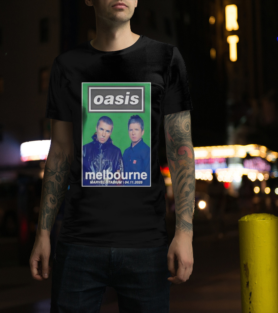 Oasis Melbourne November 4 2025 Marvel Stadium T-Shirt