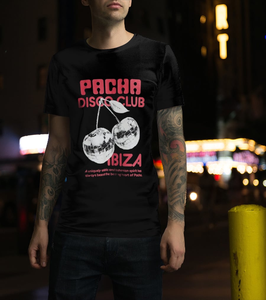 Pacha Disco Club Ibiza Cherry Mirror Balls Unique Vibe T-Shirt