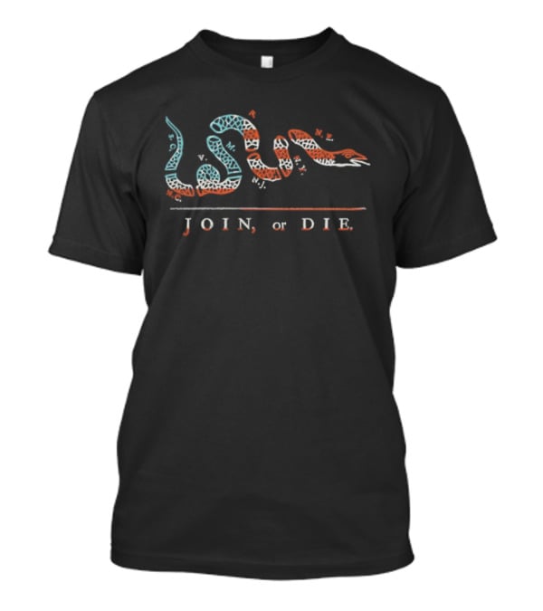 Join Or Die Patriotic Snake Flag T-Shirt
