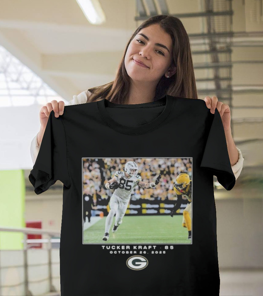 Tucker Kraft 85 Green Bay Packers NFL October 26 2025 Week 8 T-Shirt