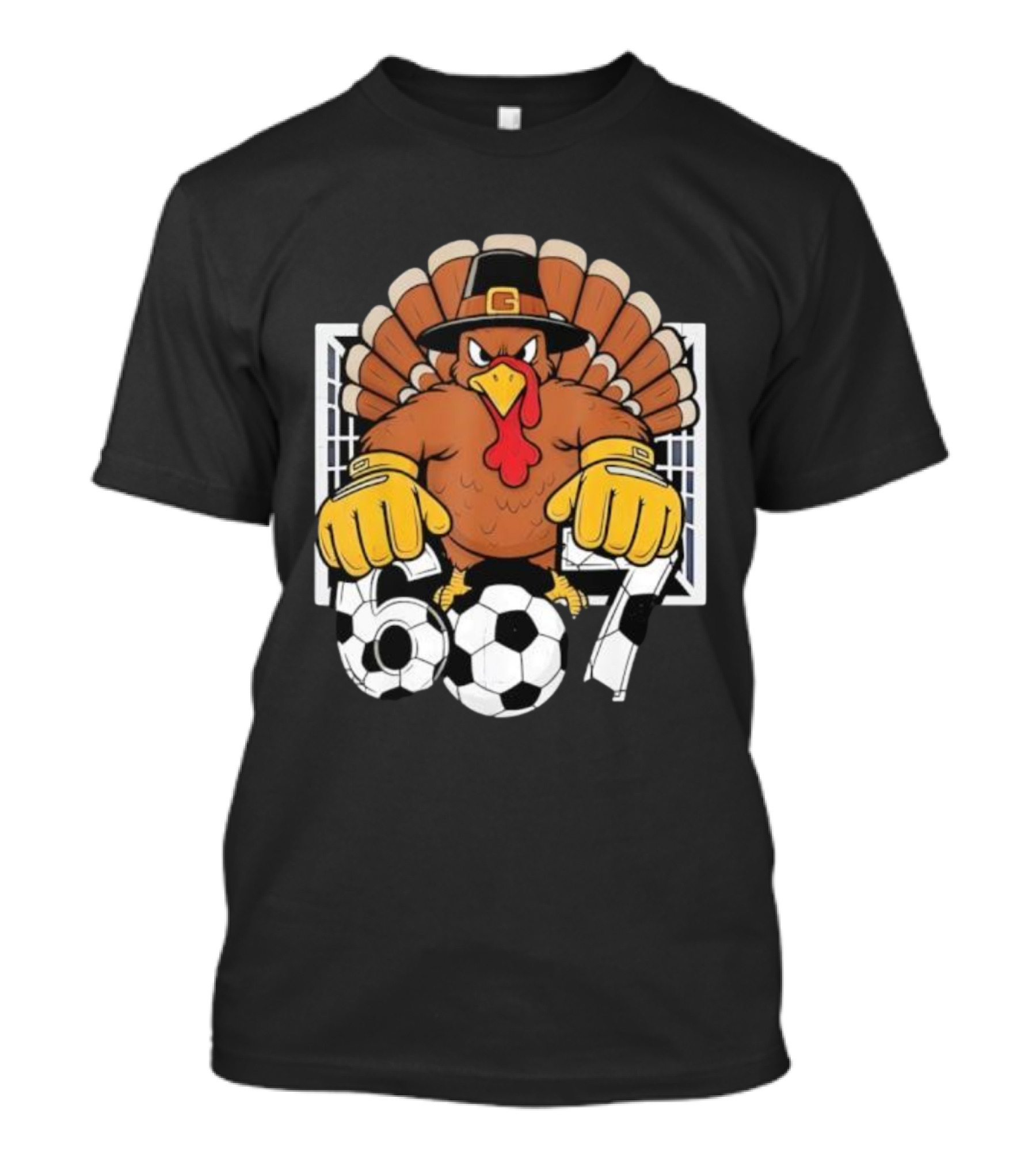 Turkey Soccer Goalie 67 Six Seven Boys Thanksgiving T-Shirt