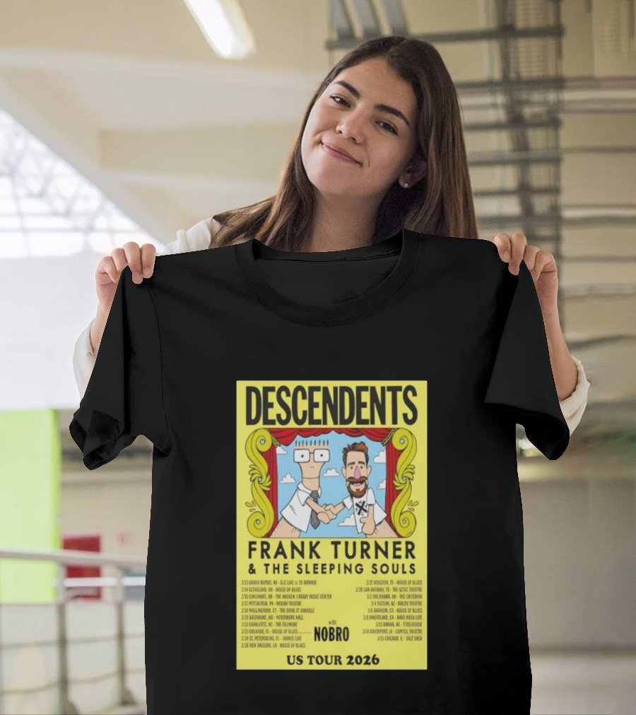 Descendents Frank Turner & The Sleeping Souls NOBRO US Tour 2026 With Concert Dates T-Shirt