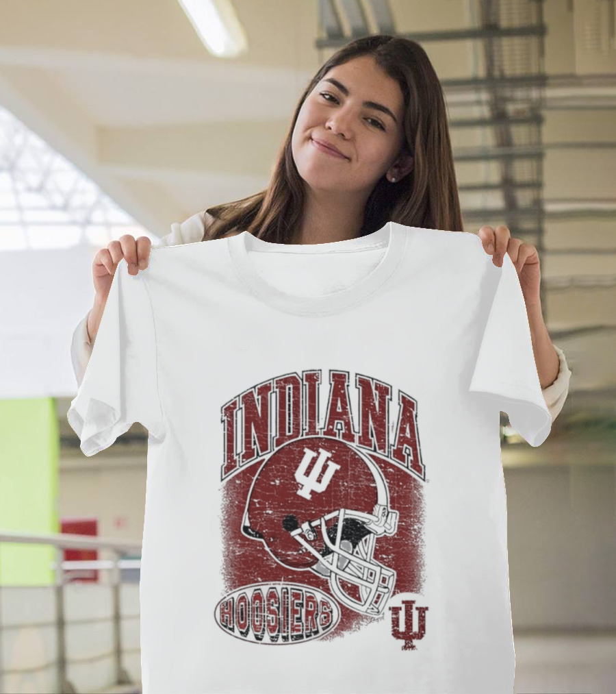 Indiana Hoosiers Vintage Helmet IU Football T-Shirt