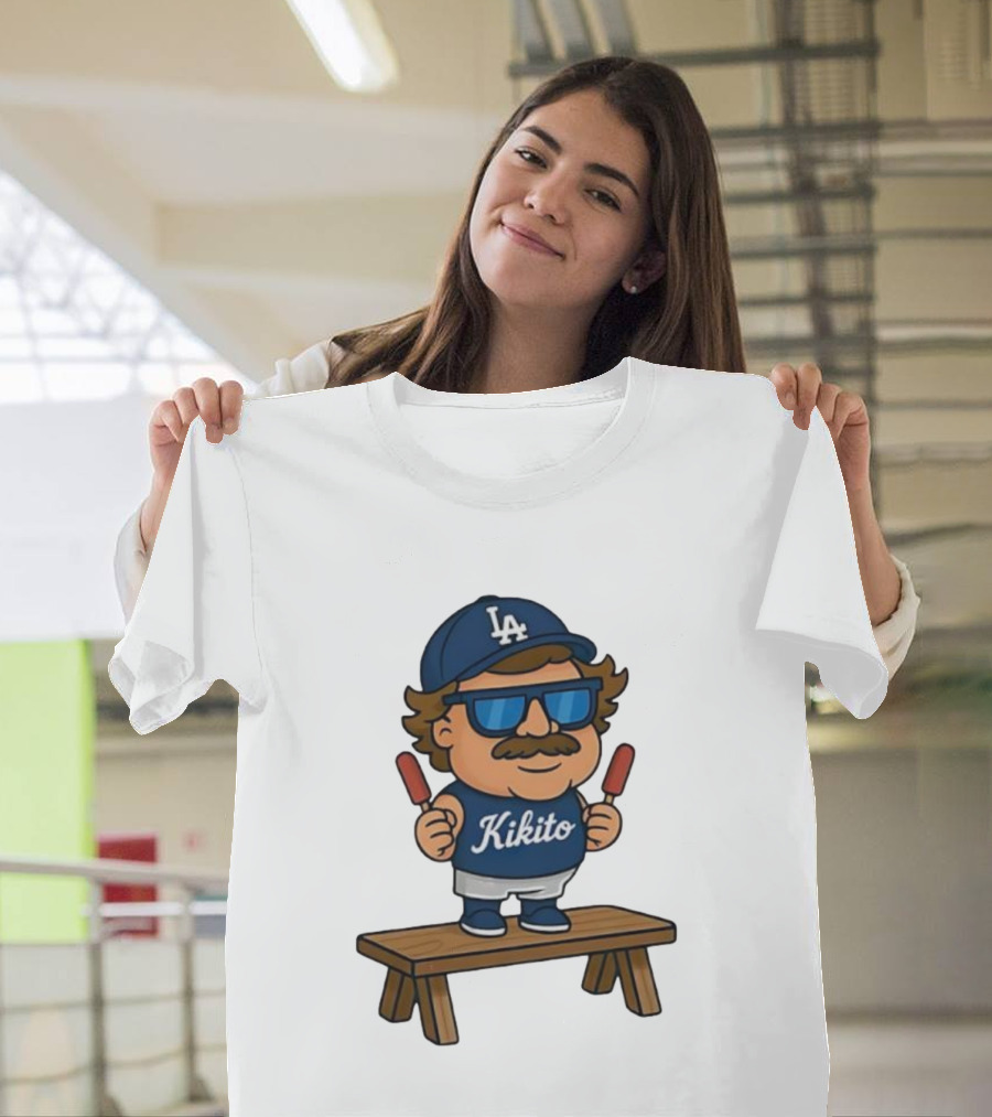Kikito Popsicles LA Cap Character With Sunglasses And Mustache T-Shirt