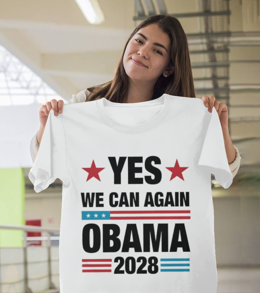 Yes We Can Again Obama 2028 Political Campaign T-Shirt
