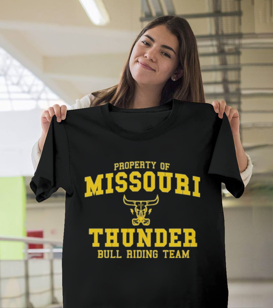 Property Of Missouri Thunder Bull Riding Team T-Shirt