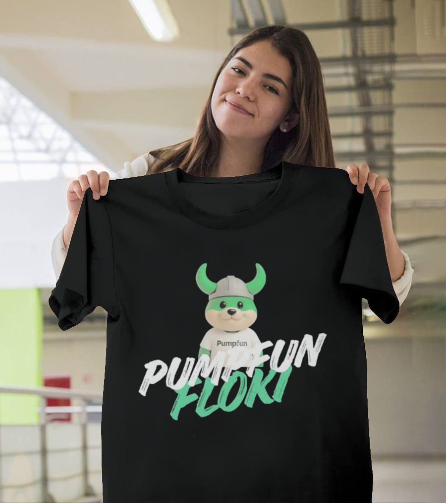 Pumpfun Floki Viking Helmet Character T-Shirt
