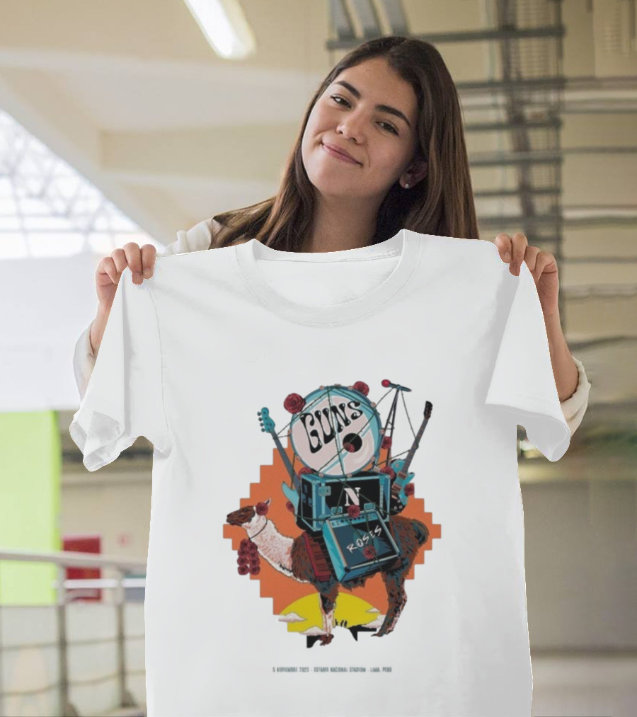 Guns N Roses Live In Lima Peru Estadio Nacional 5 Noviembre 2025 T-Shirt