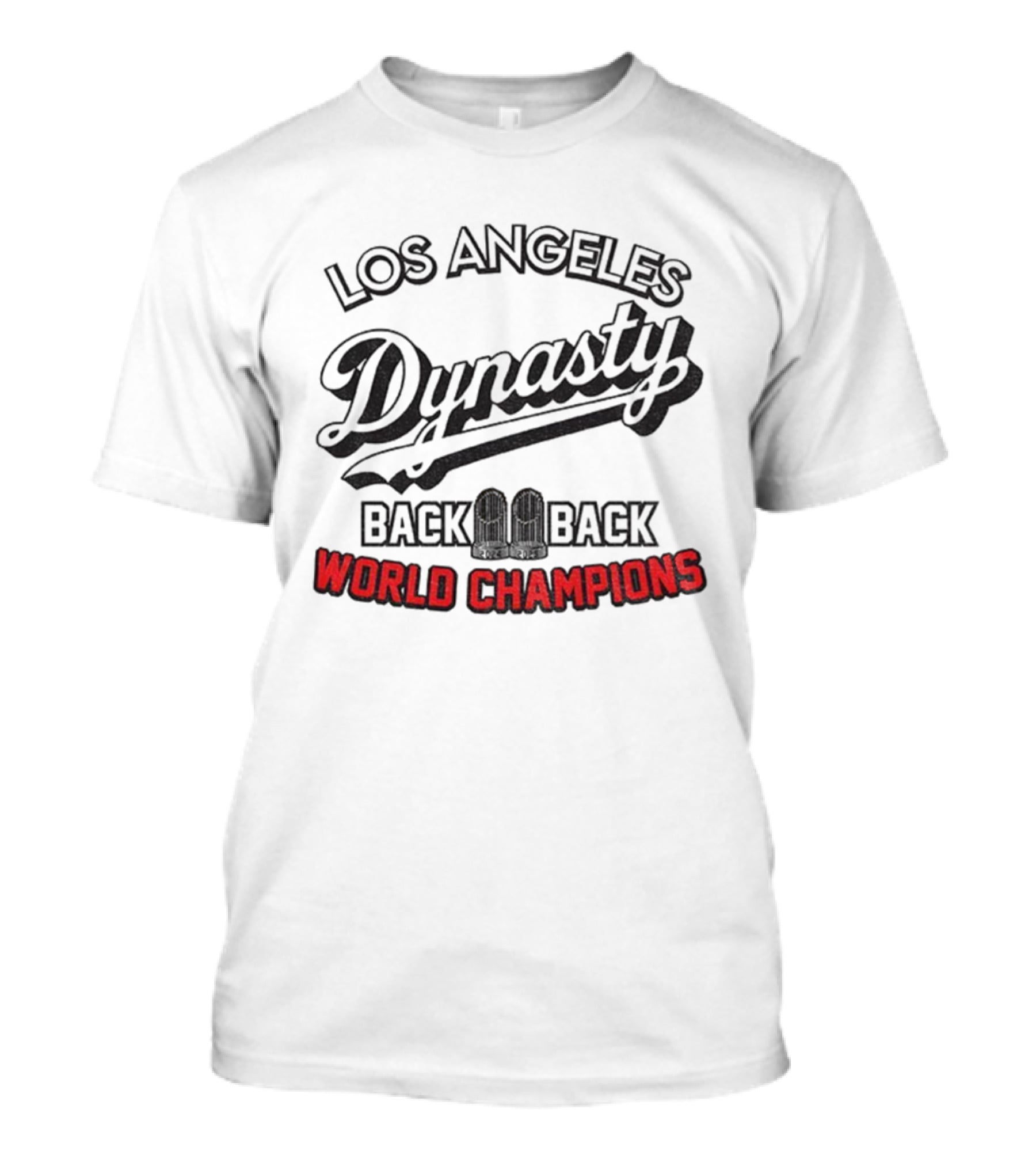 Los Angeles Dodgers Dynasty Back 2 Back World Champions T-Shirt