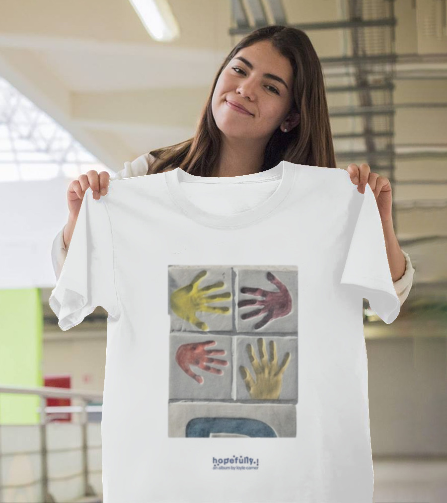 Loyle Carner Hopefully Hands Colorful Handprints T-Shirt