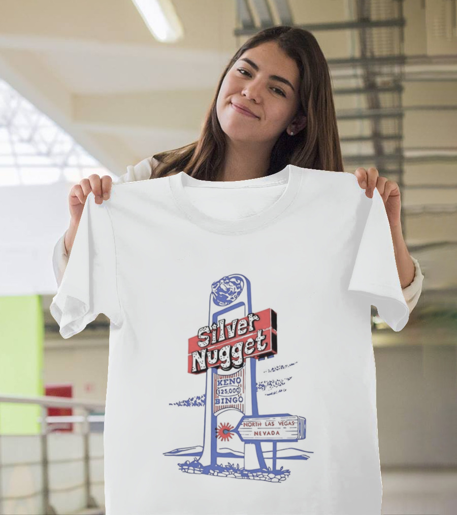 Silver Nugget Casino Signboard North Las Vegas Nevada Vintage T-Shirt