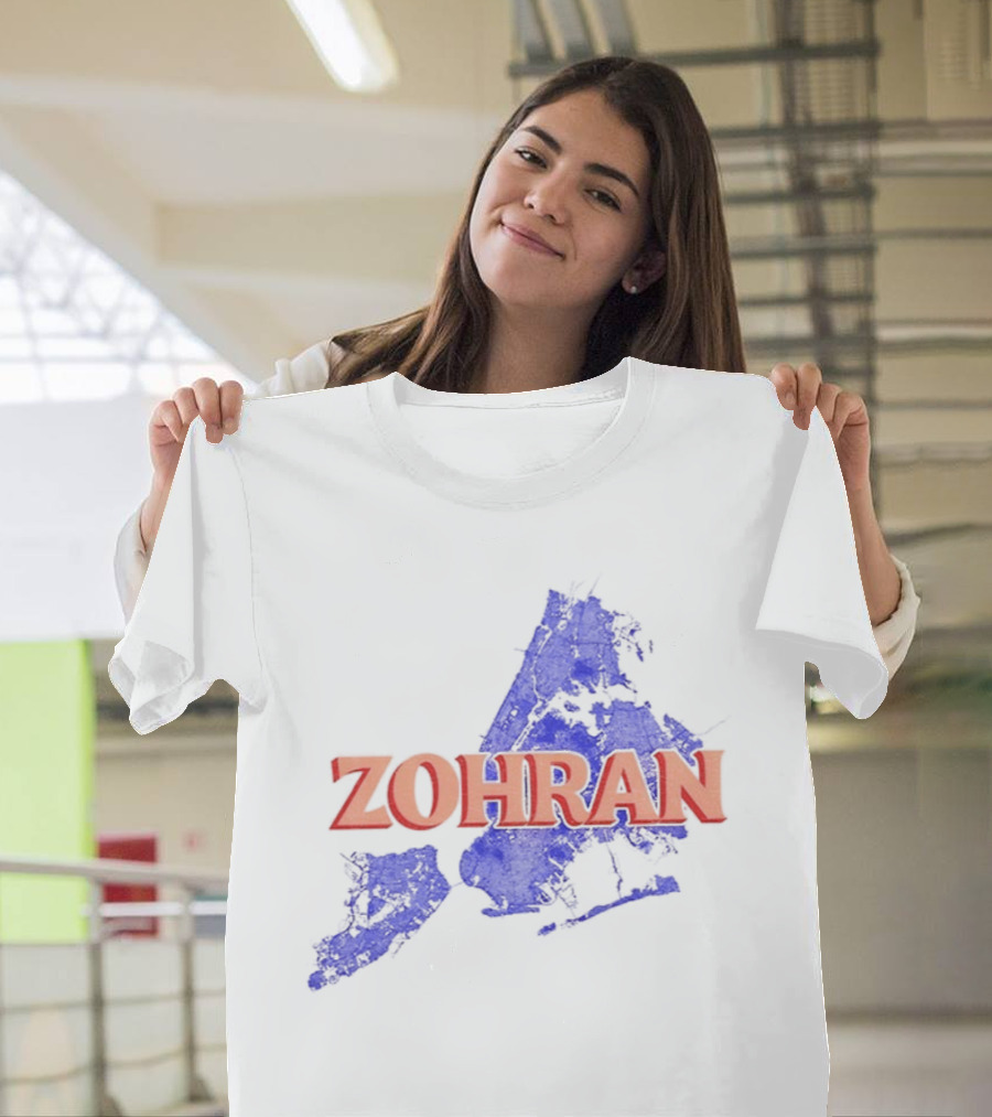 Zohran Mamdani NYC Mayor 2025 Campaign Blue Map Design T-Shirt
