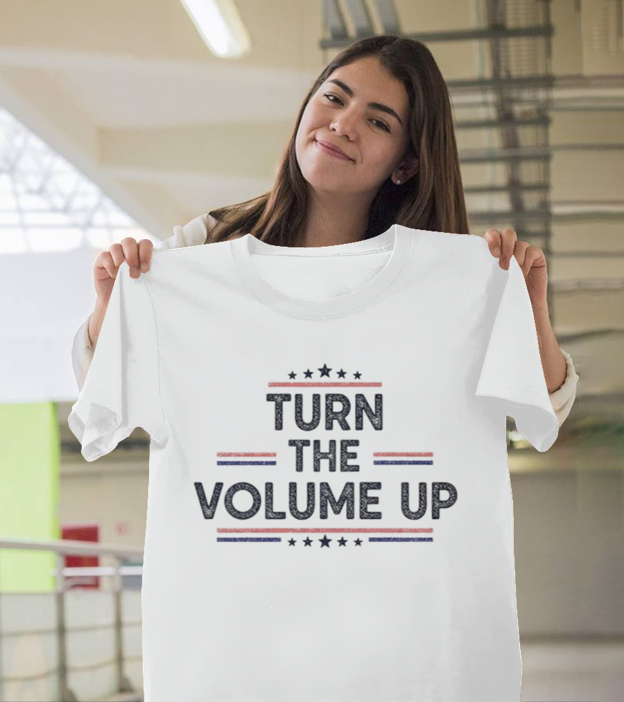 Turn The Volume Up Zohran Mamdani Mayor 2026 Progressive Stars Red White Blue T-Shirt