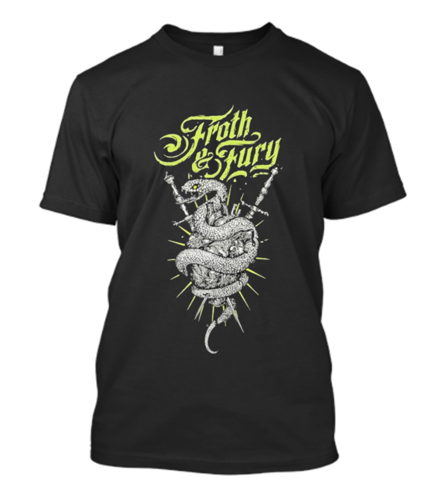 Froth & Fury Snake Heart With Swords Perth T-Shirt
