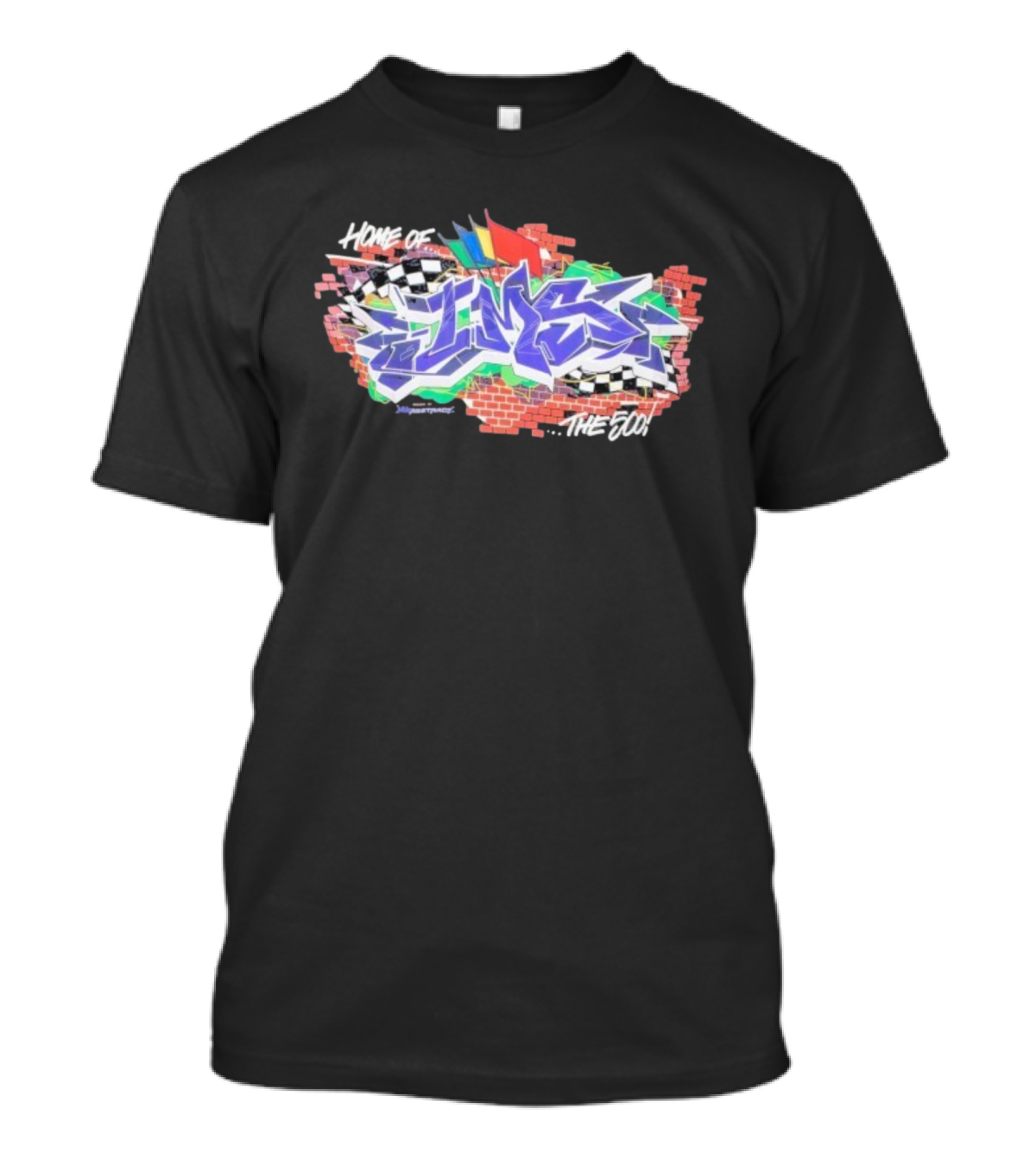 Home Of IMS The 500 Graffiti Checkered Flags Racing Indianapolis Motor Speedway T-Shirt