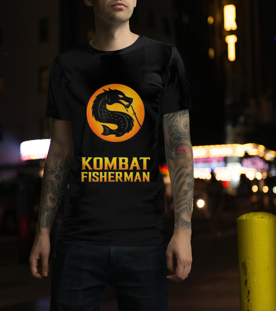 Kombat Fisherman Salmon Fishing Combat Gaming T-Shirt
