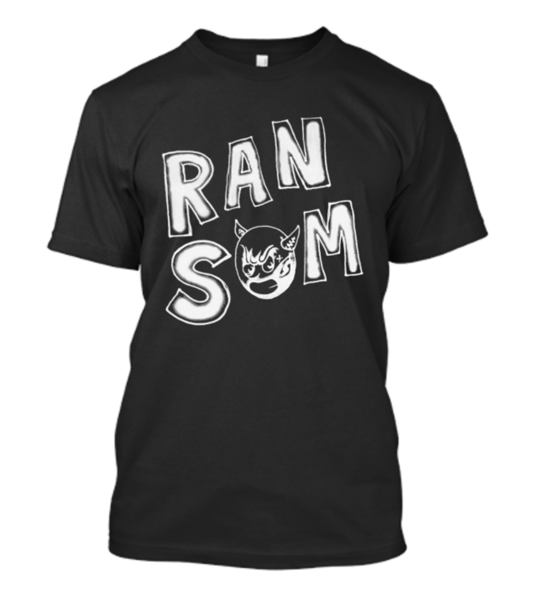 Ransom Devil Face Bold Text T-Shirt