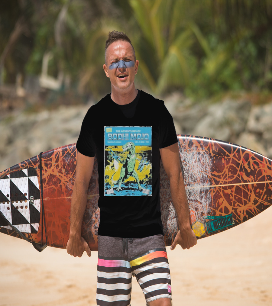 The Adventures Of Bodhi Mojo Nov 15 2025 Blairally Arcade Dinosaur Event T-Shirt