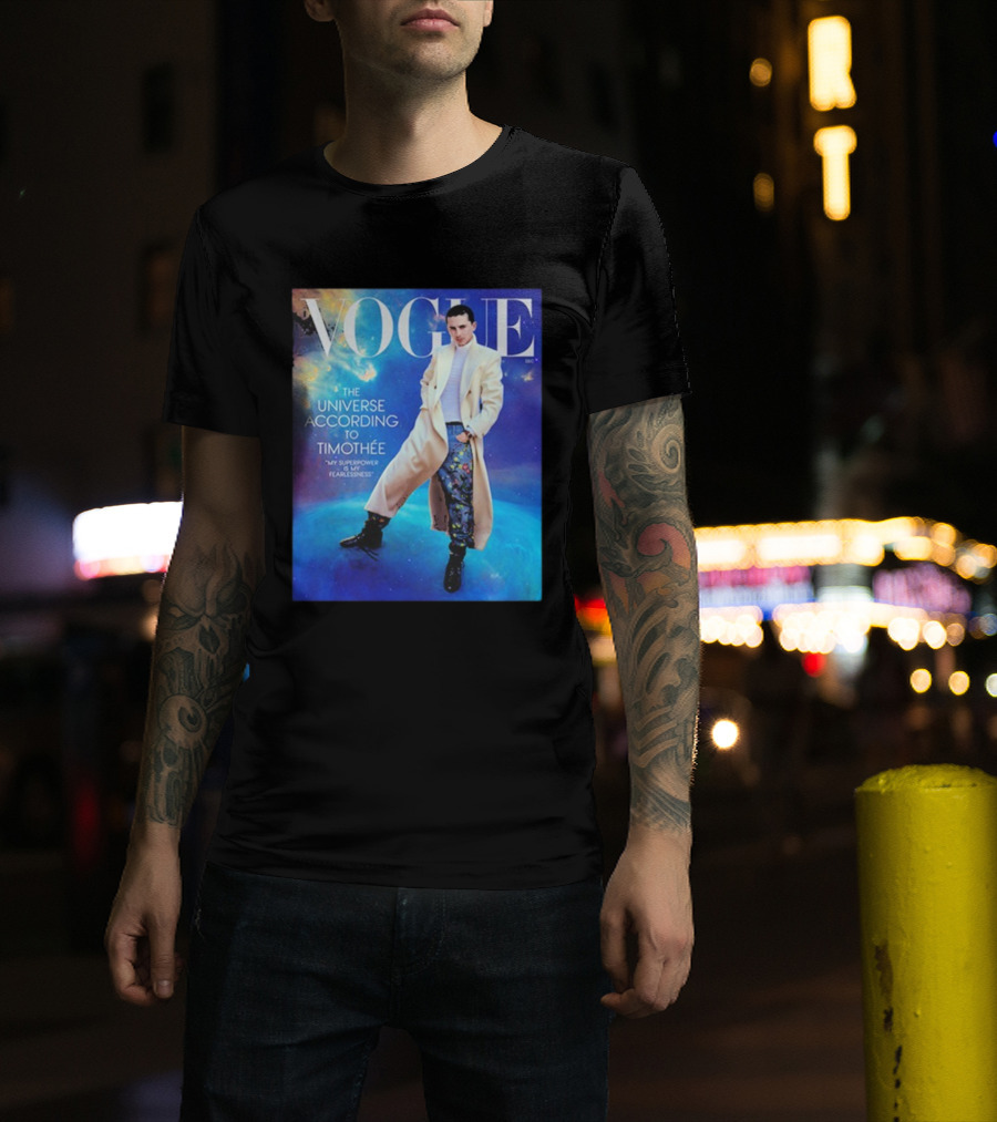 US Vogue Timothée Chalamet December Issue The Universe According To Timothée T-Shirt