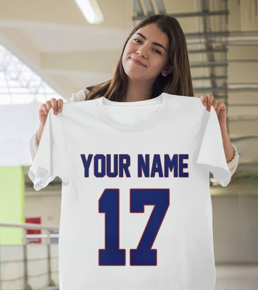 New York Giants Your Name 17 Old School Fits 2025 Football T-Shirt