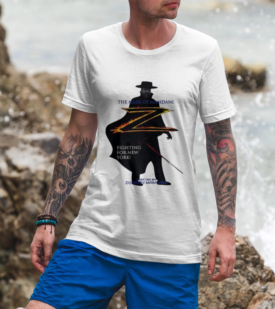 The Mask Of Mamdani Fighting For New York Directed By Zohran Mamdani T-Shirt