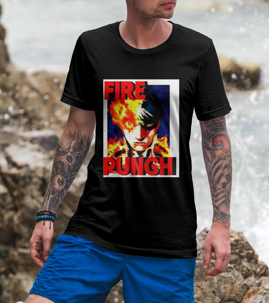 FIRE PUNCH Agni Burning Half Face Manga T-Shirt