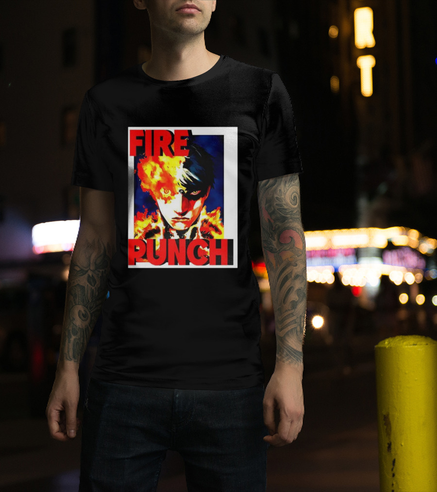 FIRE PUNCH Agni Burning Half Face Manga T-Shirt