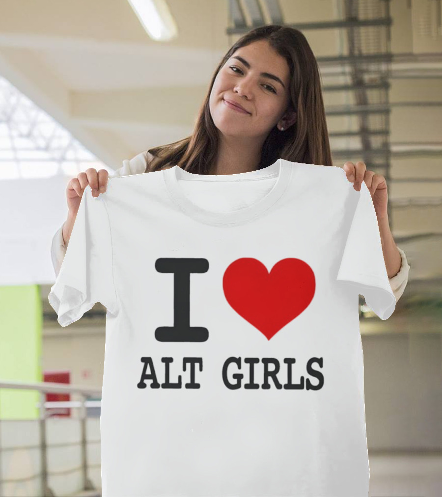 I Love Alt Girls Funny I Heart Design T-Shirt