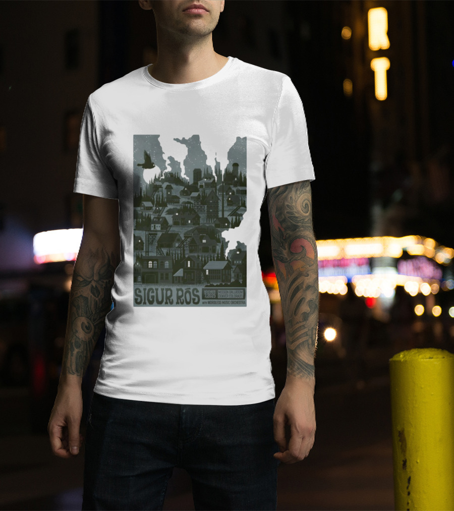 Sigur Rós November 7 2025 Mission Ballroom Denver Colorado With Wordless Music Orchestra T-Shirt