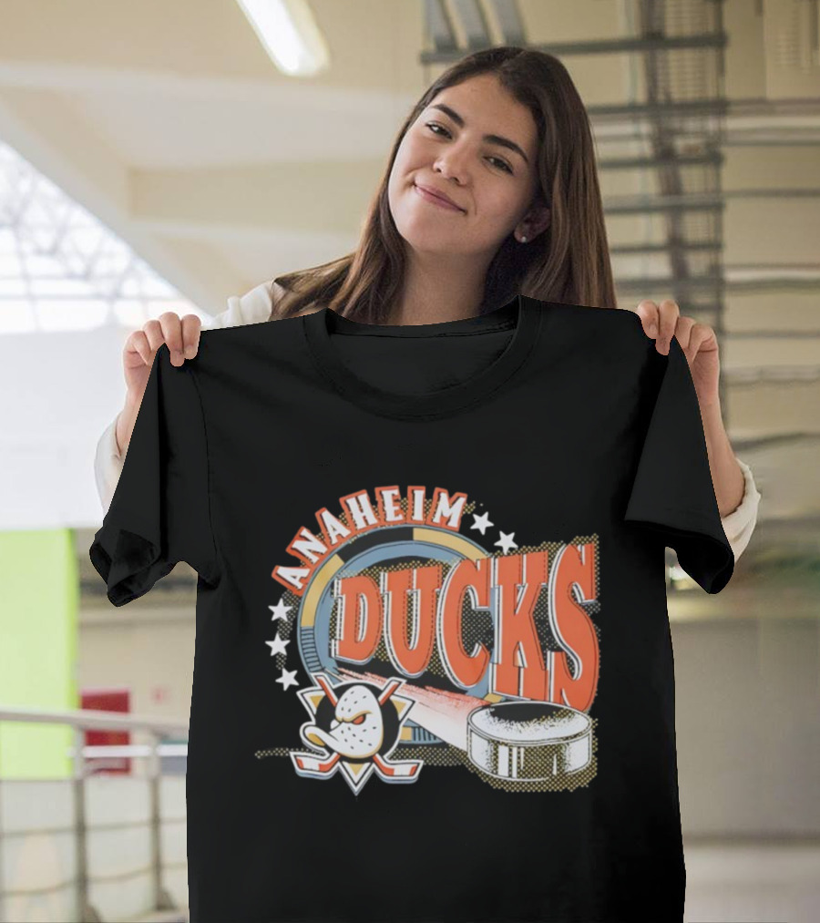 Anaheim Ducks Hockey Mask Puck NHL Team T-Shirt