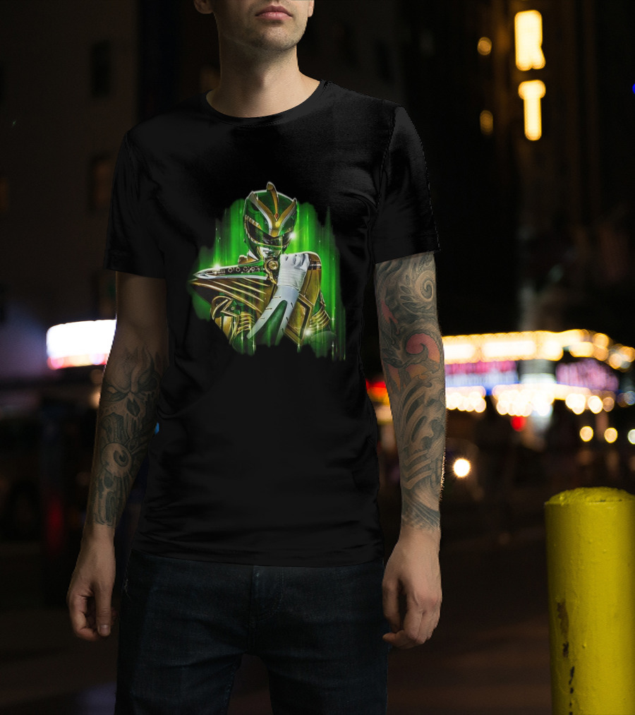 Mighty Morphin Green Power Ranger With Dragon Dagger T-Shirt