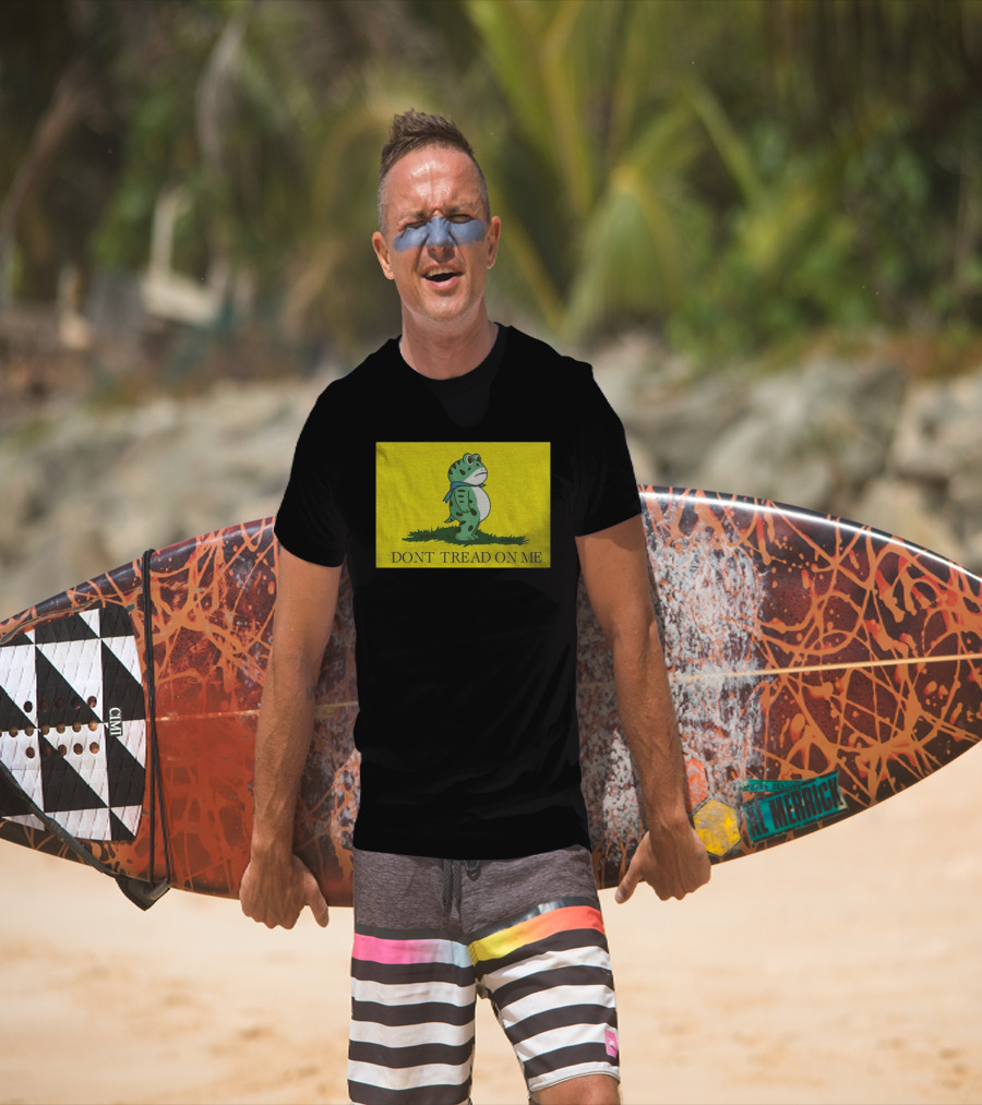 Portland I.C.E. Protest Frog Don't Tread On Me Gadsden Flag T-Shirt