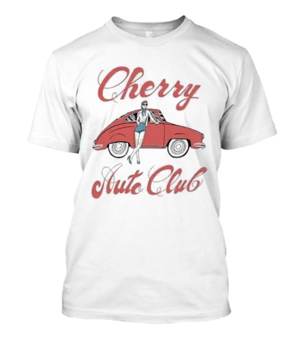 Cherry Auto Club Vintage Style Morgan Classic Car Retro Pin-Up T-Shirt