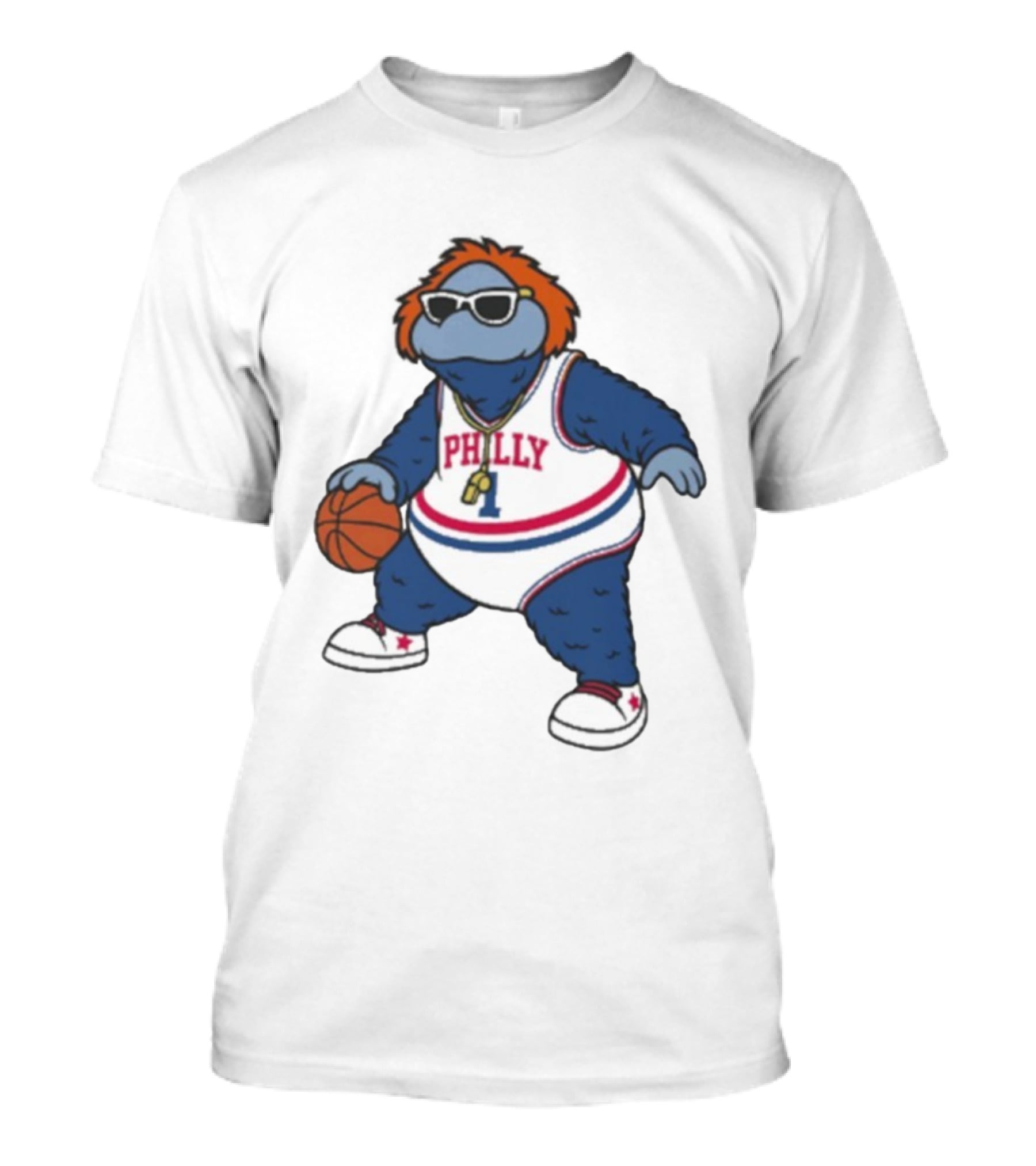 Philadelphia 76ers Philly Mascot Basketball Character T-Shirt