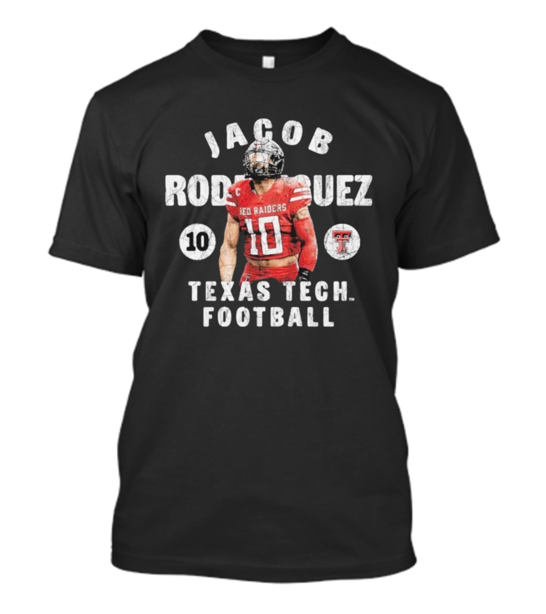 Jacob Rodriguez 10 Texas Tech Red Raiders Football Player T-Shirt