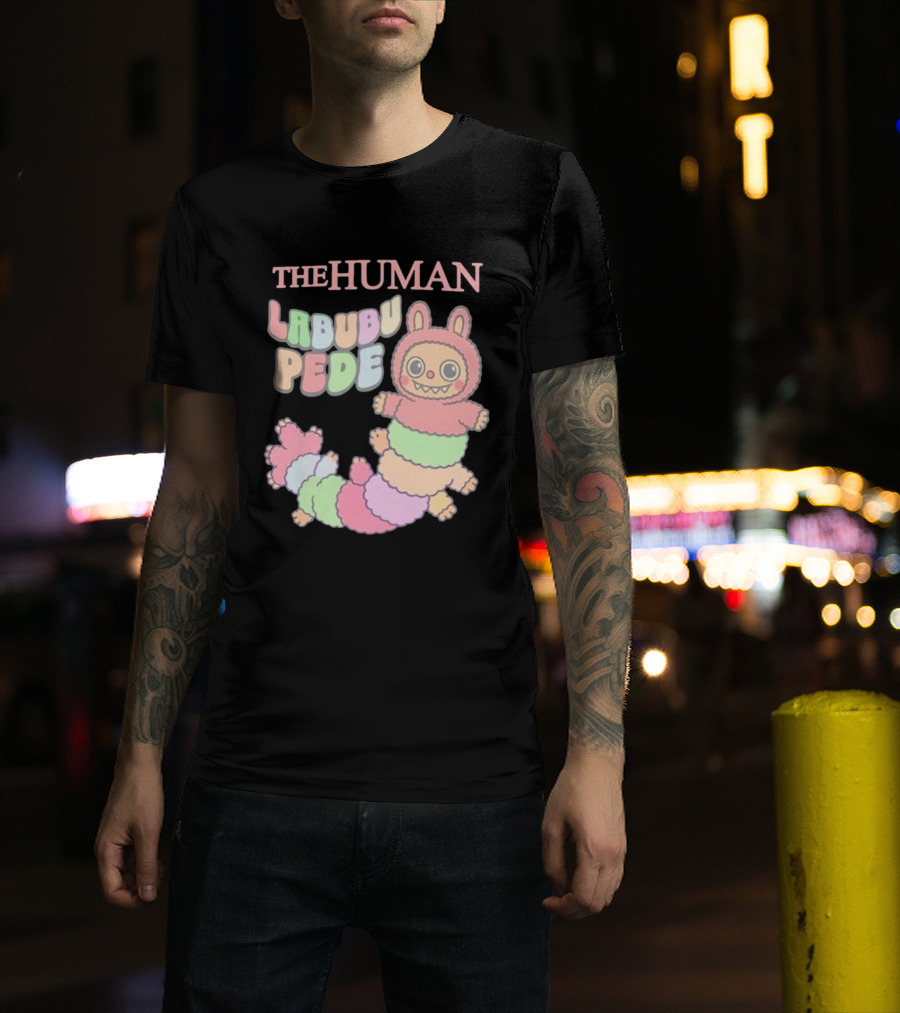 The Human Labubu Pede Pastel Cartoon Character Design T-Shirt