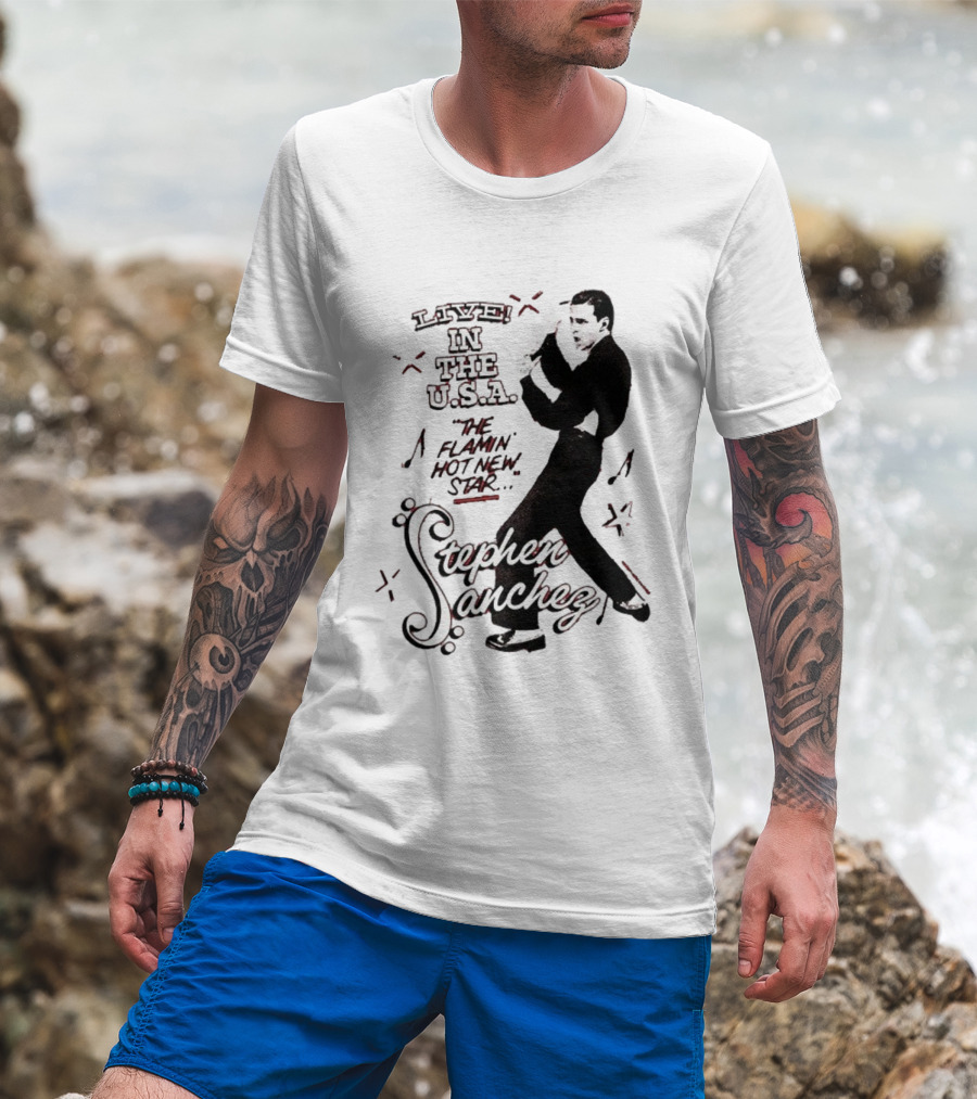 Stephen Sanchez Live In The USA Flamin’ Hot Star Retro Style T-Shirt