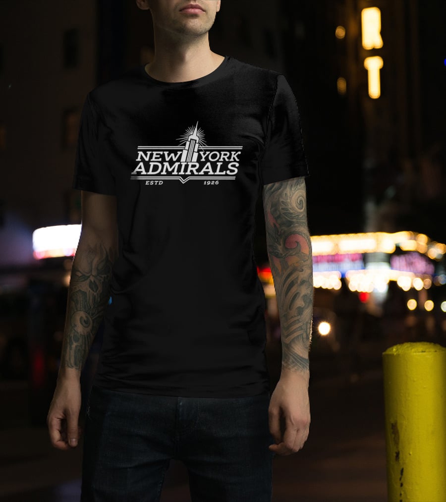 New York Admirals ESTD 1926 Retro Sports Emblem T-Shirt