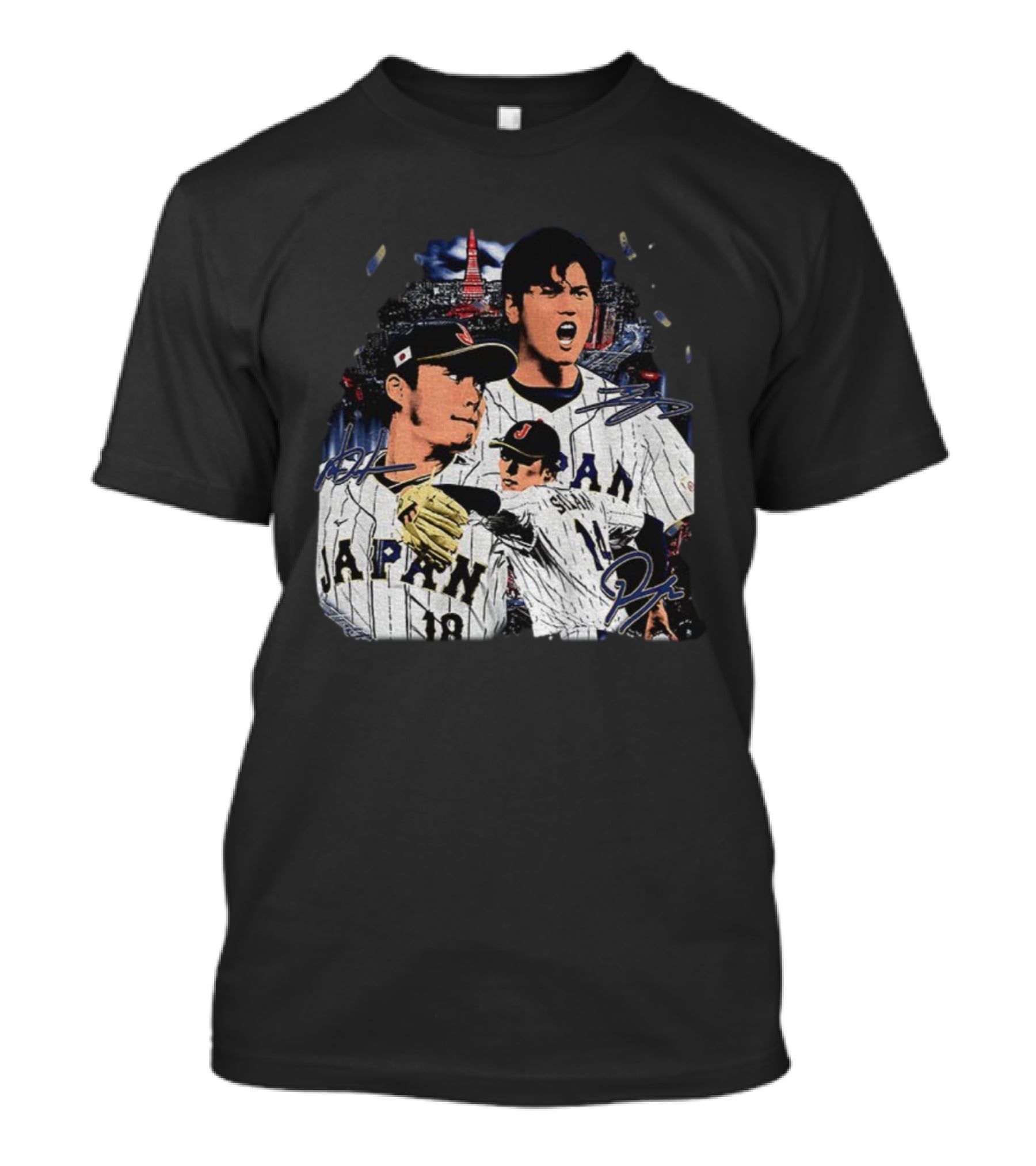 Japan Baseball Shohei Ohtani Tokyo Tower MLB Signatures T-Shirt
