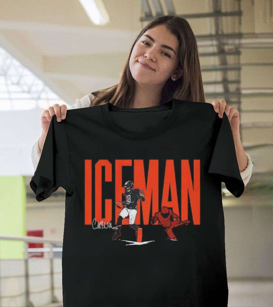 Caleb Williams Iceman Chicago Bears Football 18 Signature T-Shirt