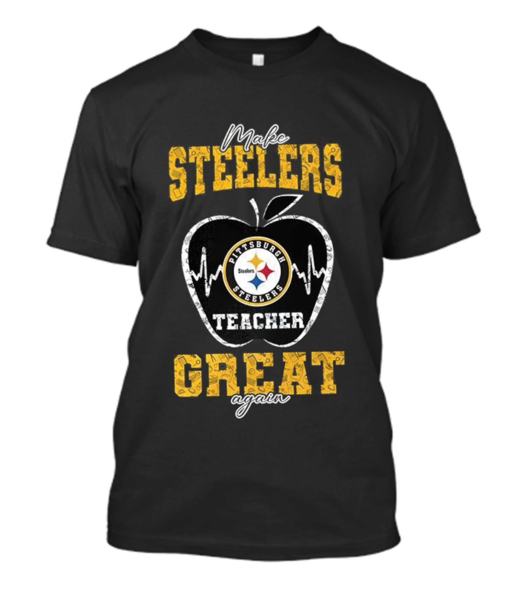 Make Pittsburgh Steelers Teacher Great Again Apple T-Shirt