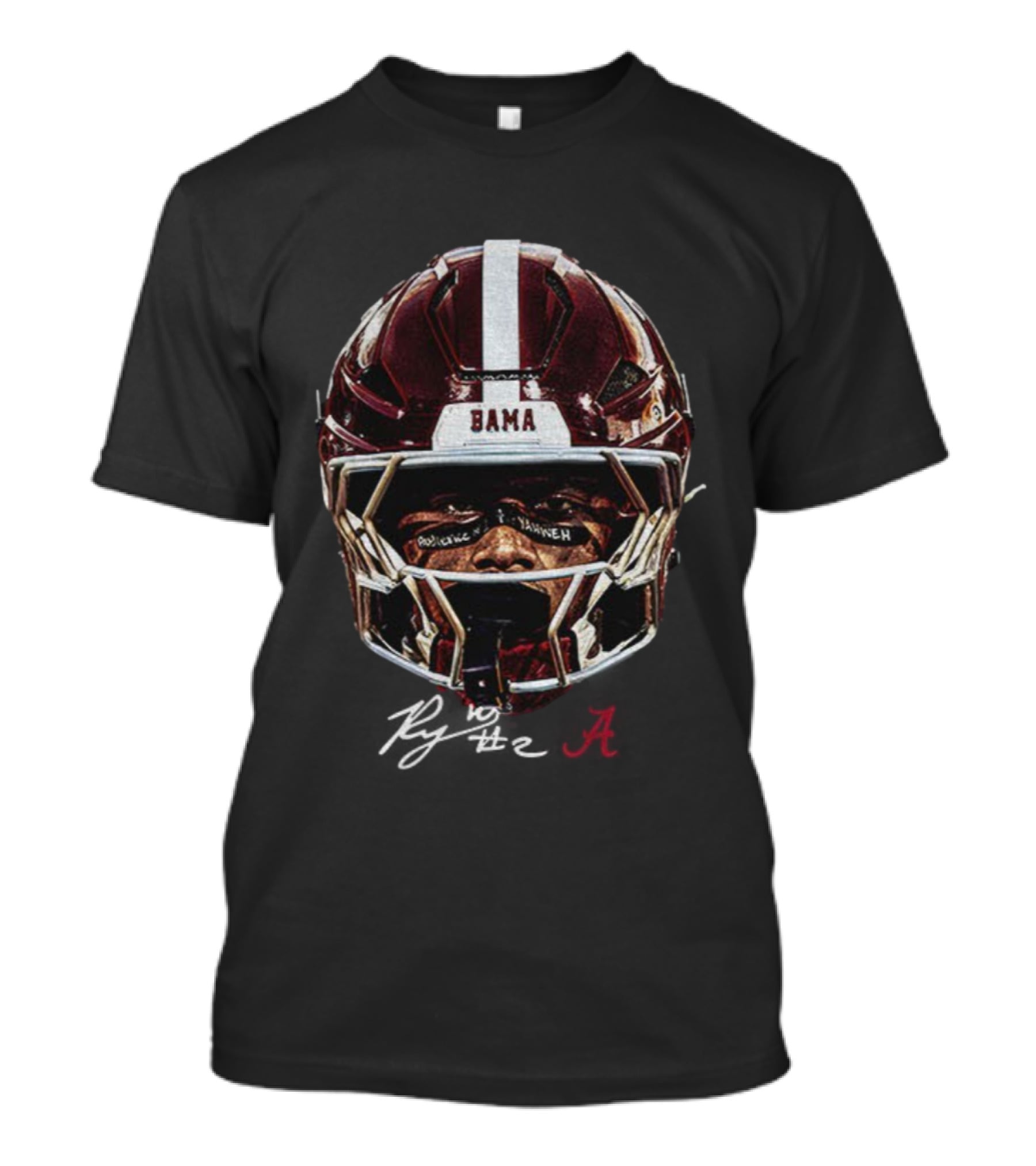 Bama Helmet Face Alabama Crimson Tide NFL Football 2025 T-Shirt
