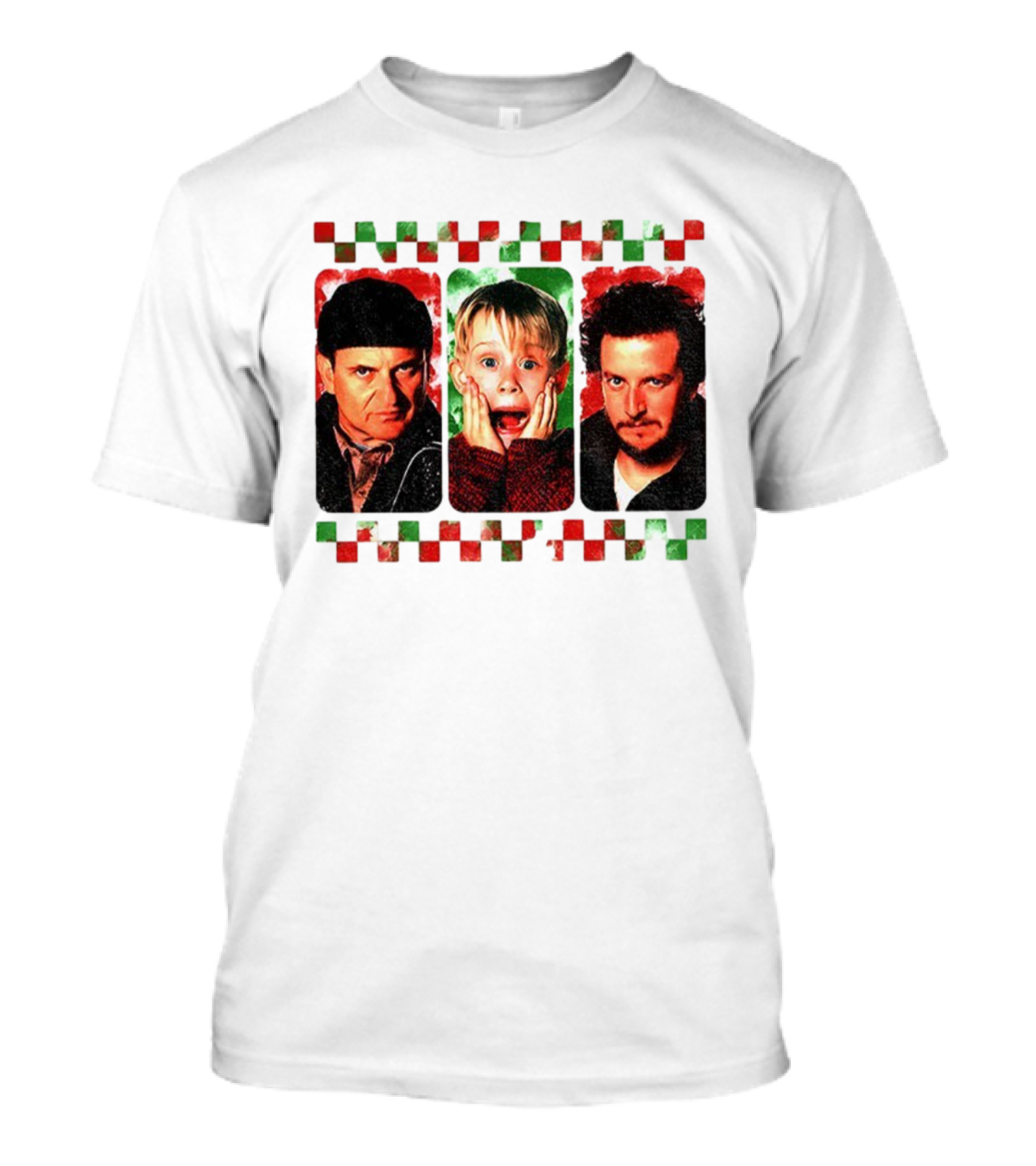 Home Alone Christmas Movie Characters Kevin Marv Harry T-Shirt