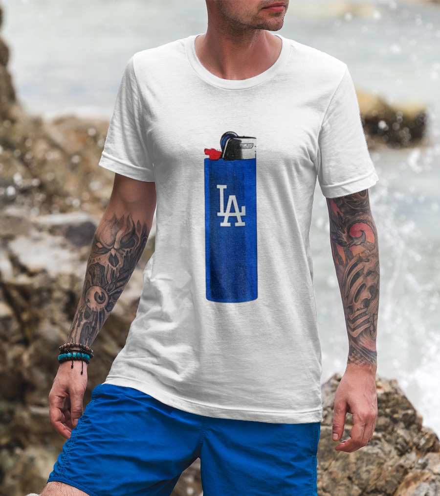 Los Angeles Dodgers MLB Baseball LA Blue Lighter T-Shirt